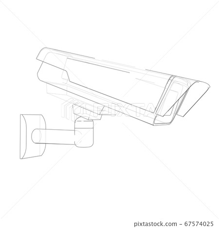 Outline CCTV camera. Security camera Outline CCTV camera. Security camera 67574025