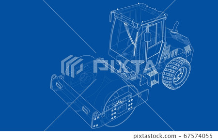 Construction machine. Asphalt compactor 67574055