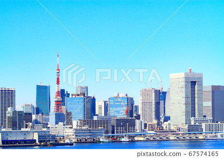 Landscape of Tokyo, Tokyo Port and Tokyo Tower 67574165