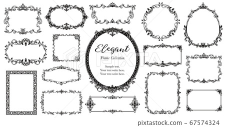 Hand drawn wind elegant frame illustration set Hand drawn wind elegant frame illustration set 67574324