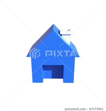 3d render house icon isolated on white background - Stock Illustration ...