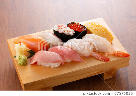 Image of sushi wooden plate Image of sushi wooden plate 67575036