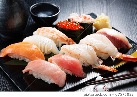 Sushi black background luxury 67575052