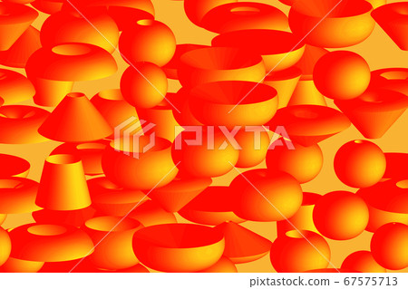 Abstract Color Volume Shapes 3D Seamless Illustration 67575713