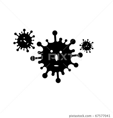 Coronavirus icon. Illustration contains vector flat coronavirus iconic symbol isolated on a white background, and bonus icons. 67577041