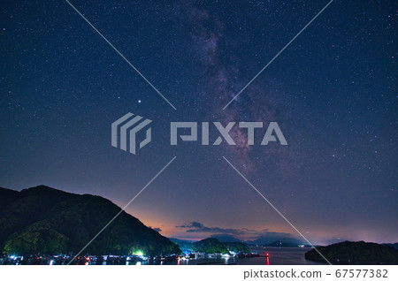 Milky way from Hibiki fishing port Milky way from Hibiki fishing port 67577382
