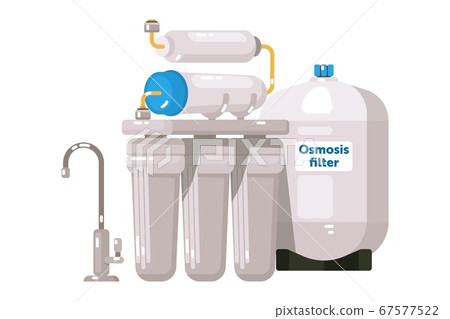 Osmosis water filter system isolated on white 67577522