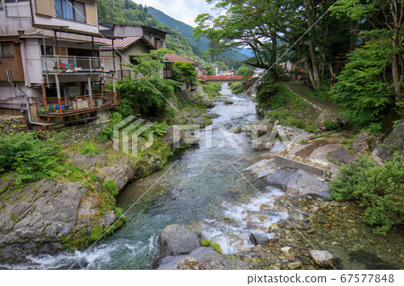 The clear stream of Dorogawa in Dorokawa Onsen The clear stream of Dorogawa in Dorokawa Onsen 67577848