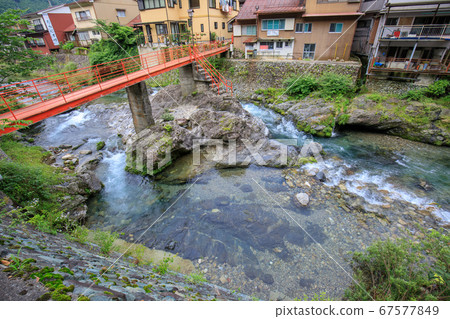 The clear stream of Dorogawa in Dorokawa Onsen 67577849