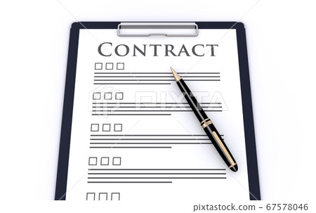 Contract and pen 67578046