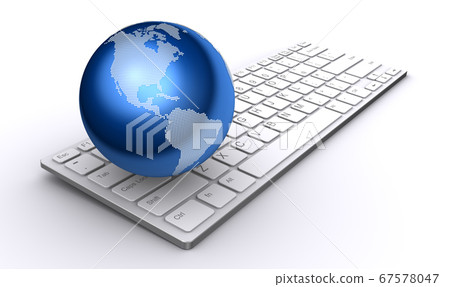 Earth and keyboard (US, South America) 67578047