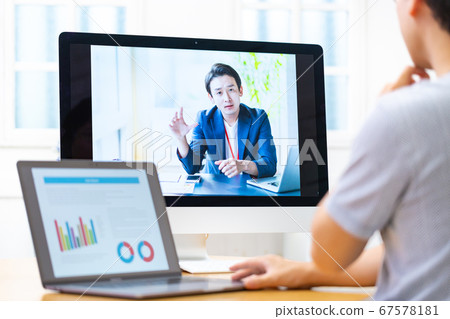 在家舉行在線會議的業務場景 67578181