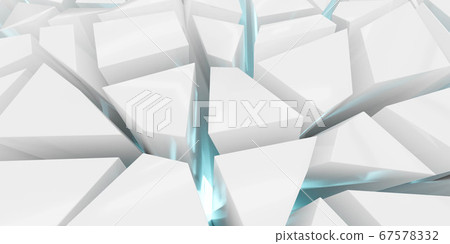 white abstract geometric shapes background 3d... - Stock Illustration ...