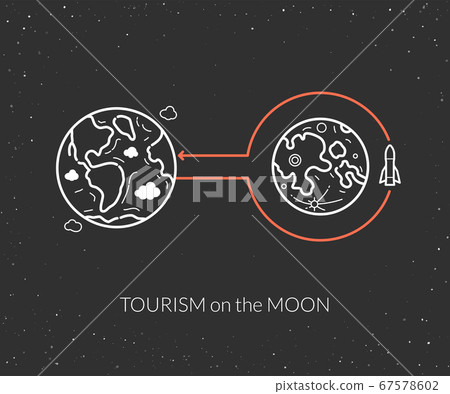Infographics tourism on the Moon 67578602