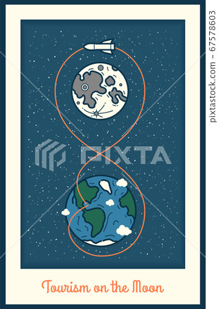 Infographics tourism on the Moon 67578603