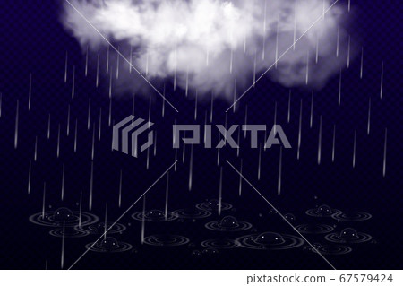 Vector illustration of cool single weather with cloud and heavy fall rain. Vector illustration of cool single weather with cloud and heavy fall rain. 67579424
