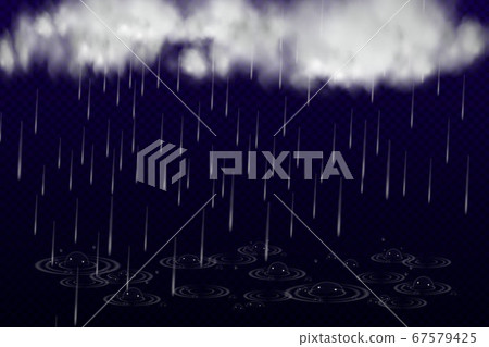 Vector illustration of cool single weather with cloud and heavy fall rain. Vector illustration of cool single weather with cloud and heavy fall rain. 67579425