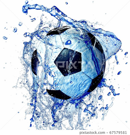 Soccer ball splashing Soccer ball splashing 67579581