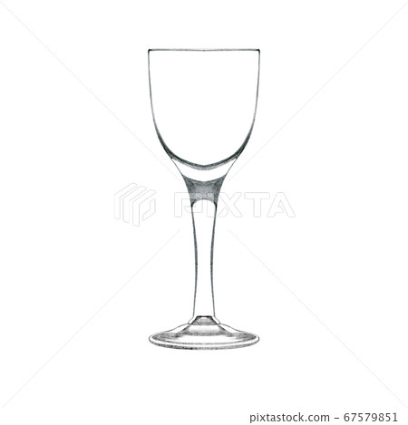 Hand drawn liqueur and port glass 67579851