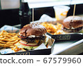 Fast food hamburger 67579960