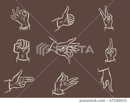fingers a set of hand gestures fingers a set of hand gestures 67580035