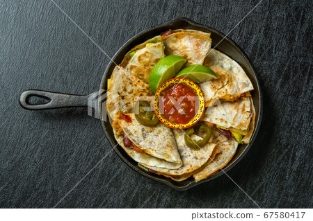 Mexican taco sandwich (Quesadilla), Quesadilla 67580417