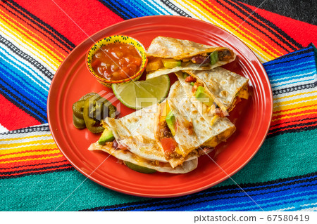 Mexican taco sandwich (Quesadilla), Quesadilla 67580419