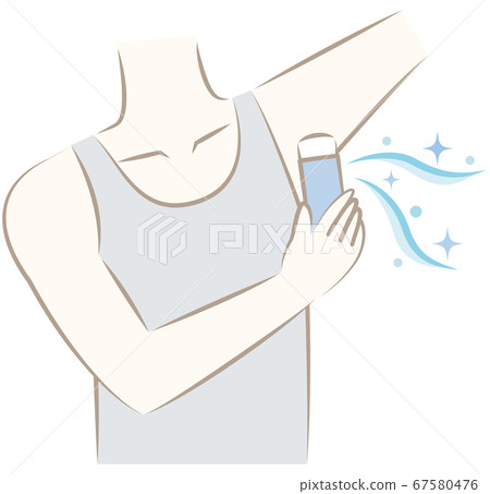 Men who apply antiperspirant or deodorant cream on their sides 67580476