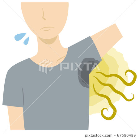 患有腋臭,腋臭,體臭的男人 患有腋臭,腋臭,體臭的男人 67580489
