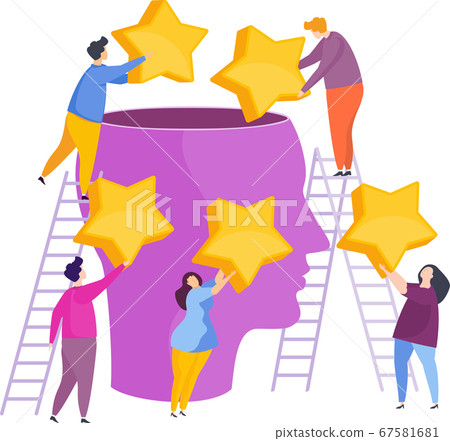 Create Positive Image. Brand building. Flat vector illustration. Create Positive Image. Brand building. Flat vector illustration. 67581681