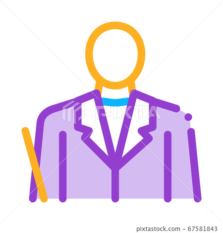 teacher profession icon vector outline... - Stock Illustration ...