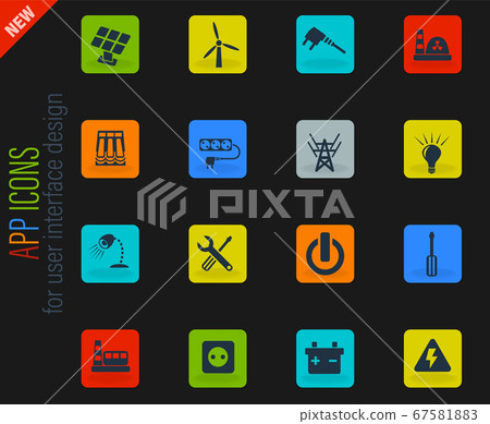 electricity icon set electricity icon set 67581883