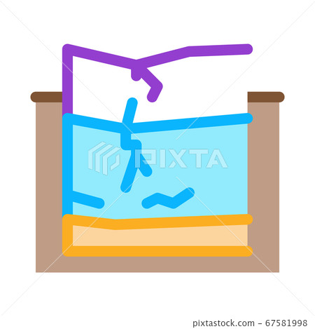 cracked foundation icon vector outline illustration 67581998