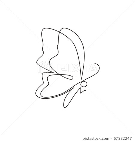 Single continuous line drawing of luxury... - Stock Illustration ...