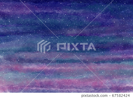 Night sky dawn starry sky watercolor style illustration 67582424