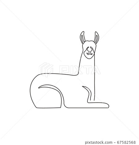 llama line drawing