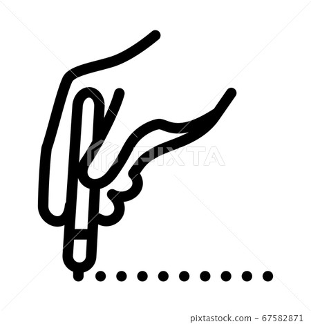 Incision Check Icon surgeon marks site of incision icon vector... - Stock Illustration ...