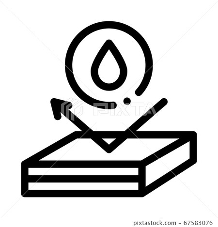 waterproof roof icon vector outline illustration - Stock Illustration ...