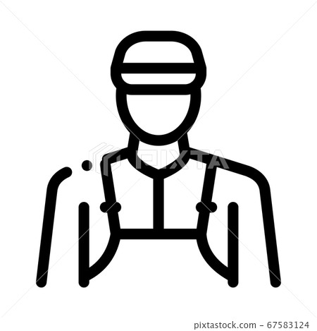 cleaner profession icon vector outline illustration cleaner profession icon vector outline illustration 67583124
