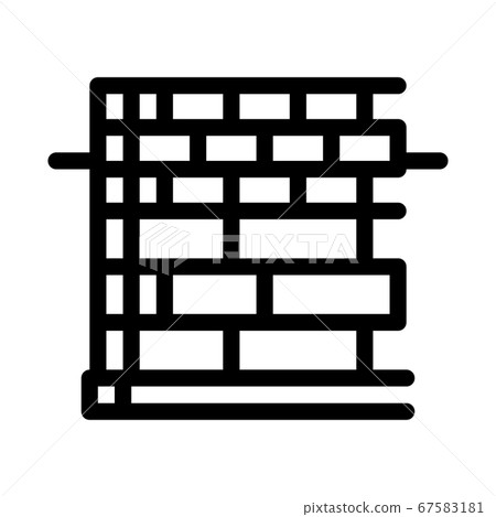 block foundation icon vector outline illustration 67583181