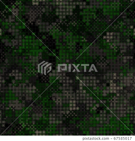 Military camouflage seamless pattern. Dark wood digital pixel style. Military camouflage seamless pattern. Dark wood digital pixel style. 67585017