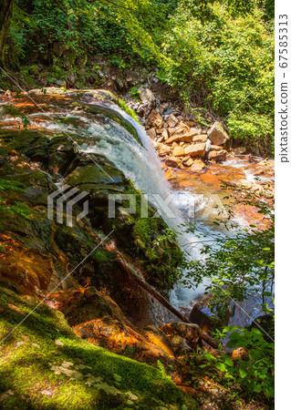 信州奧蓼科的夏天，涼爽的橫谷峽谷（橫谷峽谷），霧降瀑布 67585313