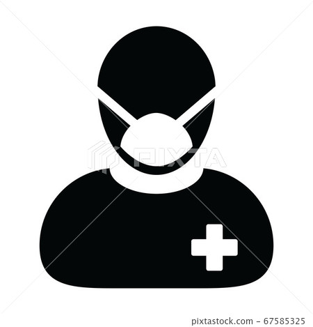 Health icon vector patient with face mask person profile male user avatar symbol for medical and health care protection in a glyph pictogram illustration Health icon vector patient with face mask person profile male user avatar symbol for medical and health care protection in a glyph pictogram illustration 67585325