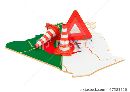Algiers map with traffic cones Algiers map with traffic cones 67585526