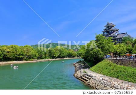 [Okayama Prefecture] Fresh green Okayama castle tower 67585689