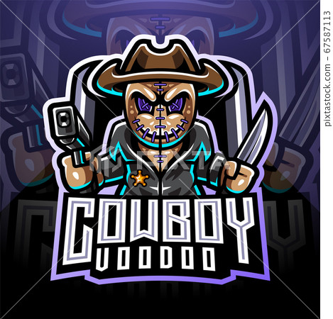 Voodoo cowboy esport mascot logo Voodoo cowboy esport mascot logo 67587113
