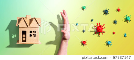 Protect your family from epidemic influenza and Coronavirus concept 67587147