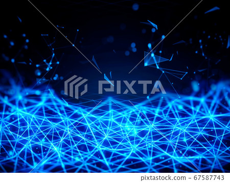 Connected blue rays 67587743