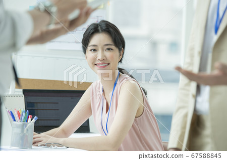 Business, 3 people, collaboration Business, 3 people, collaboration 67588845