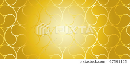 Tomoe pattern Japanese pattern background material New Year's card illustration 67591125